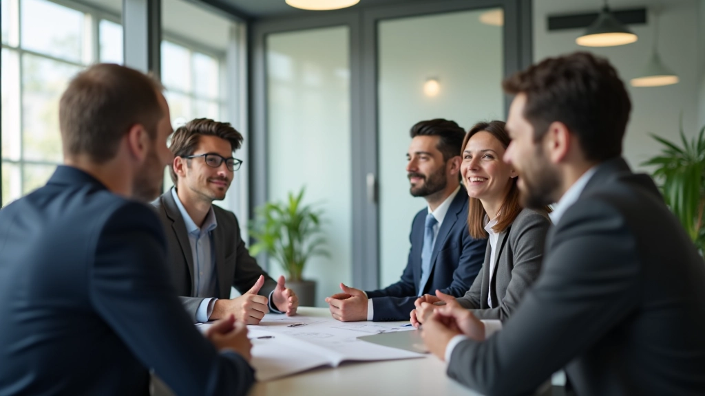 Team meeting in Italian corporate office