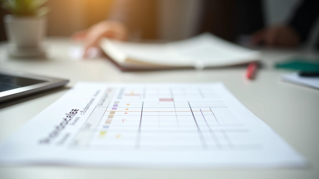 Matrice di prioritizzazione e note di pianificazione strategica su carta